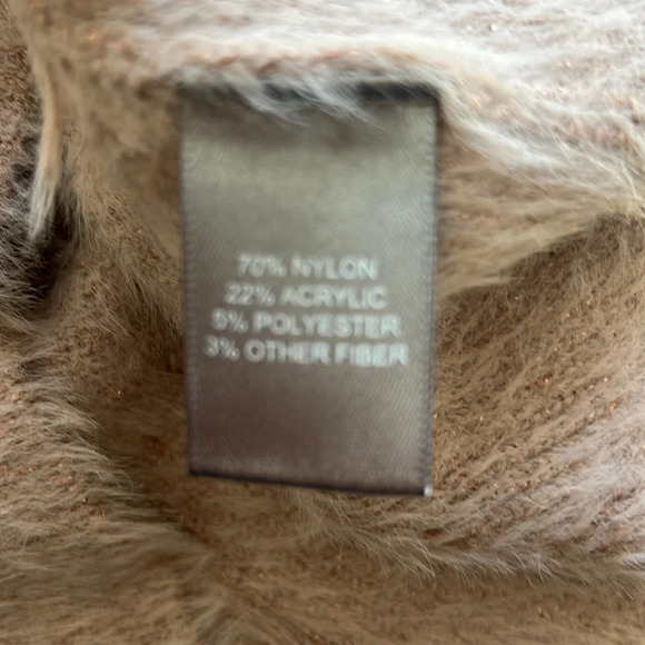 Marled Reunited Clothing Sweater Womens Pink Gold Metallic Scoop Neck Lg - Picture 7 of 11